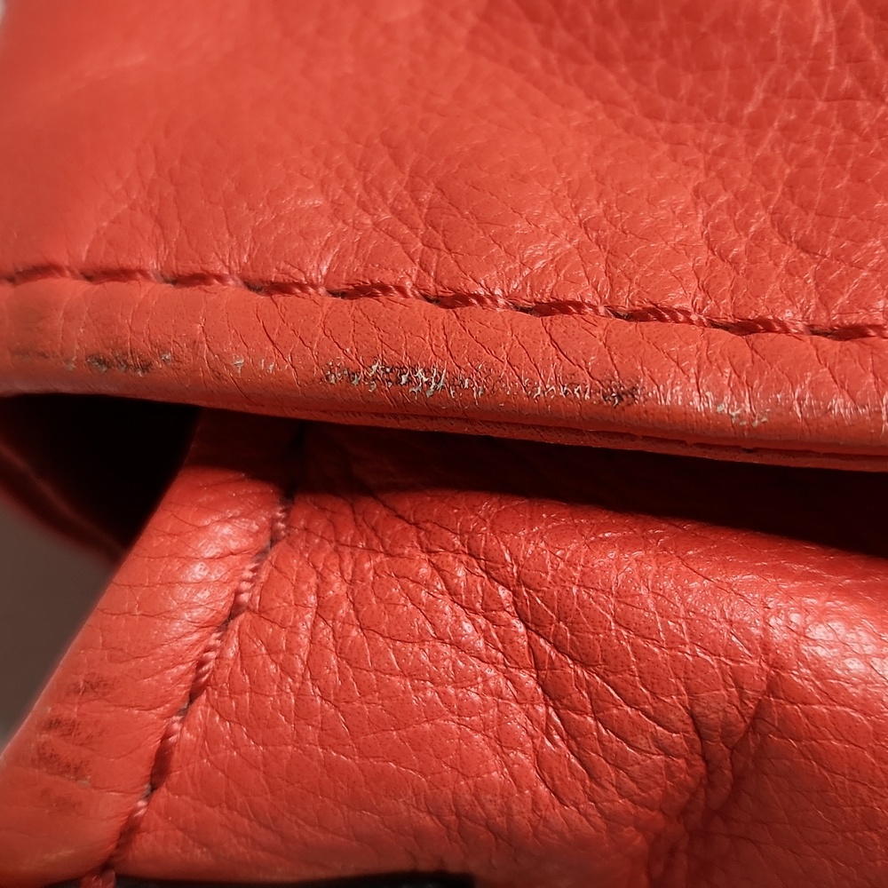 #203 COACH Orange Leather Anabelle Saddle Bag. Preloved Item Sold As Is - Picture 4 of 6
